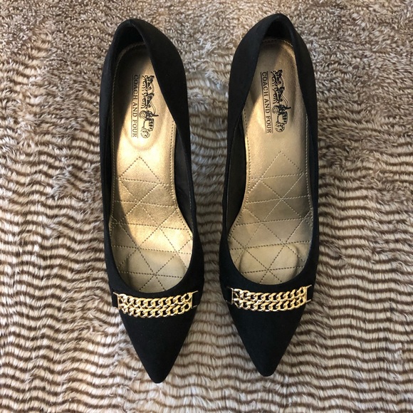 Coach and Four Shoes - Coach and Four matte black heels
